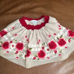 Mayoral Cream and Red Baby Garment